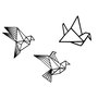 Wallity Origami Escultura de Pared de Metal Negra